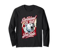 Not for Sale Denmark Greenland Flag with A Mighty Polar Bear Long Sleeve T-Shirt