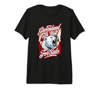 Not for Sale Denmark Greenland Flag with A Mighty Polar Bear Premium T-Shirt