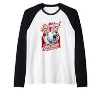 Not for Sale Denmark Greenland Flag with A Mighty Polar Bear Raglan Baseball Tee