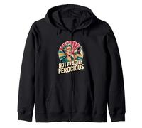 Not Fragile Ferocious Funny Empowered Senior Zip Hoodie