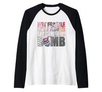Not Fragile Like a Flower Fragile Like a Bomb Motivational Raglan Baseball Tee