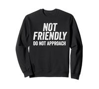 NOT FRIENDLY, DO NOT APPROACH italicized snarky funny Sweatshirt