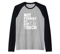 Not Friendly Do Not Touch Cactus Raglan Baseball Tee