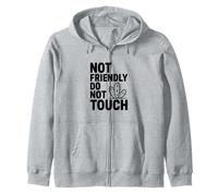 Not Friendly Do Not Touch Cactus Zip Hoodie