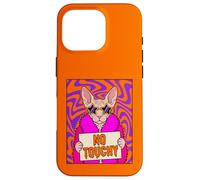 Not Friendly Do Not Touch No Touchy Retro Pink Sphynx Cat Case for iPhone 16 Pro