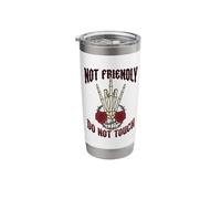 Not Friendly Do Not Touch Skeleton Rose Gothic Meme Stainless Steel Insulated Tumbler