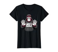 Not Friendly Gorilla Streetwear Meme Do Not Touch Monkey Value Graphic T-Shirt, Women, Black, XS