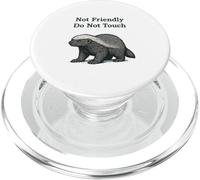 Not Friendly honey badger Don't Touch Funny Grumpy badgers PopSockets PopGrip for MagSafe