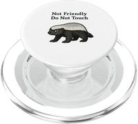 Not Friendly honey badger Don't Touch Funny Grumpy badgers PopSockets PopGrip for MagSafe