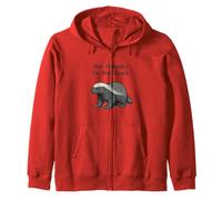 Not Friendly honey badger Don't Touch Funny Grumpy badgers Zip Hoodie