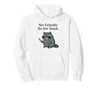 Not Friendly Raccoon Don't Touch Funny Grumpy Racoons lover Pullover Hoodie
