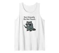 Not Friendly Raccoon Don't Touch Funny Grumpy Racoons Lover Tank Top