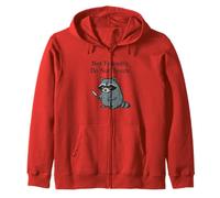 Not Friendly Raccoon Don't Touch Funny Grumpy Racoons lover Zip Hoodie