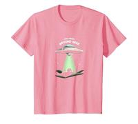 Not from Around Here: Alien Visitor Sci-Fi Humor T-Shirt, Kids, Pink, 10 Years