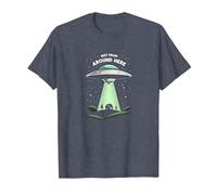 Not from Around Here: Alien Visitor Sci-Fi Humor T-Shirt, Men, Heather Blue, 6XL
