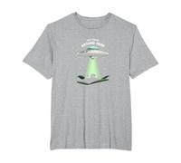 Not from Around Here: Alien Visitor Sci-Fi Humor T-Shirt, Men's Big and Tall, Heather Grey, 4X Tall