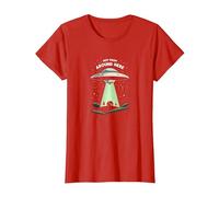 Not from Around Here: Alien Visitor Sci-Fi Humor T-Shirt, Women, Red, 3XL