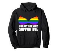 NOT GAY BUT VERY SUPPORTIVE LGBT Straight Ally Bra Meme Pullover Hoodie