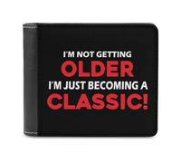 Not Getting Older Just Becoming Classic Men's Bifold Wallet Slim Cash Card Holder Leather Purse
