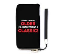 Not Getting Older Just Becoming Classic Slim Wallet for Women Long Purse Cute Clutch Wristlet Handbag Card Holders