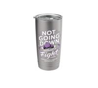 Not Going Down Without A Fight Pancreatic Cancer Awareness Stainless Steel Insulated Tumbler