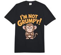 Not Grumpy Cute Monkey Funny Design for Kids and Adults Comfort Colors Adult Heavyweight T-Shirt