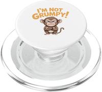Not Grumpy Cute Monkey Funny Design for Kids and Adults PopSockets PopGrip for MagSafe