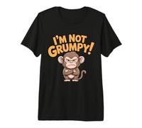 Not Grumpy Cute Monkey Funny Design for Kids and Adults Premium T-Shirt