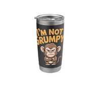 Not Grumpy Cute Monkey Funny Design for Kids and Adults Stainless Steel Insulated Tumbler