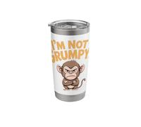 Not Grumpy Cute Monkey Funny Design for Kids and Adults Stainless Steel Insulated Tumbler