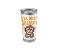 Not Grumpy Cute Monkey Funny Design for Kids and Adults Stainless Steel Insulated Tumbler