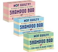 Not Guilty Eco-Conscious Shampoo Bar Set, Handmade in England, Mixed Scents Pack with Tea Tree, Coconut, Argan Oil Varieties, 75g Each, 30 Pack