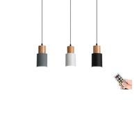 Not Hardwired Battery Operated Pendant Lighting, No Wires Black Battery Power Pendant Light / Ceiling Hanging Lighting Fixture Chandelier for Kitchen Island Dining Room Bedroom Bedside Hallway Foyer (