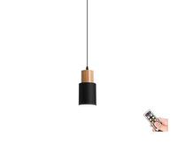 Not Hardwired Battery Operated Pendant Lighting, No Wires Black Battery Power Pendant Light / Ceiling Hanging Lighting Fixture Chandelier for Kitchen Island Dining Room Bedroom Bedside Hallway Foyer (