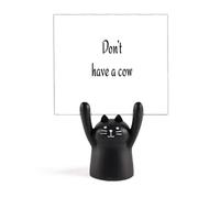 Not Have A Cow Art Deco Fashion Memo Holder Cartoon Black Cat Stand Decoration