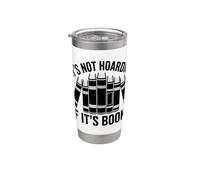 Not Hoarding If It's Books Design for Music Lovers Stainless Steel Insulated Tumbler