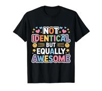 Not Identical But Equally Awesome Twins Sibling - Value Graphic T-Shirt, Men, Black, L