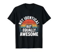 Not Identical But Equally Awesome Twins Sibling |- Value Graphic T-Shirt, Men, Black, M