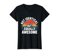 Not Identical But Equally Awesome Twins Sibling |- Value Graphic T-Shirt, Women, Black, M