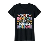Not Identical But Equally Awesome Twins Sibling - Value Graphic T-Shirt, Women, Black, XL
