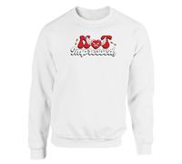 Not Impressed Sarcastic Humor Men's Funny Sweatshirt Witty Gift Novelty Quote Christmas Jumper Bad Mood Sweat White - XX-Large