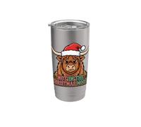 Not in the Christmas Moo-d Highland Cow Design Stainless Steel Insulated Tumbler