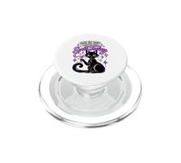 Not in the Mood to Spell Today Black Cat Witchy Humor PopSockets PopGrip for MagSafe