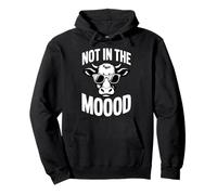 Not In The Moooood Funny Cow Animal Humor Men Women Kids Pullover Hoodie