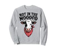 Not In The Moooood Funny Cow Animal Humor Men Women Kids Sweatshirt