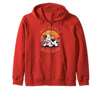 Not In The Moooood Funny Cow Animal Humor Men Women Kids Zip Hoodie