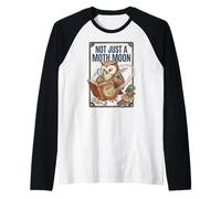 Not Just A Moth Moon Owl Reader Book Lover Entomology Nature Raglan Baseball Tee