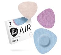 Not Just A Patch Air Freestyle Libre 2 Covers (3 Pack) - Thin, Strong and Light, Ultra-Long 14 Day Adhesion - Durable Lingo CGM & Libre 2 Sensor & Protector Patches - Multicolor