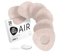 Not Just A Patch Air Libre 3 Plus Sensor Covers (20 Pack) - Thin, Strong and Light Adhesive Patches with Ultra-Hold 14 Day Adhesion, Durable Freestyle Libre 3 Sensor Covers - Beige