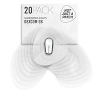 NOT JUST A PATCH CGM Sensor Patches for Dexcom G6 (20 Pack) - Durable Protection for 10-14 Days - Clear Transparent Pre-Cut Dexcom G6 Adhesive Patches